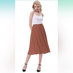 Pleated Midi Skirt